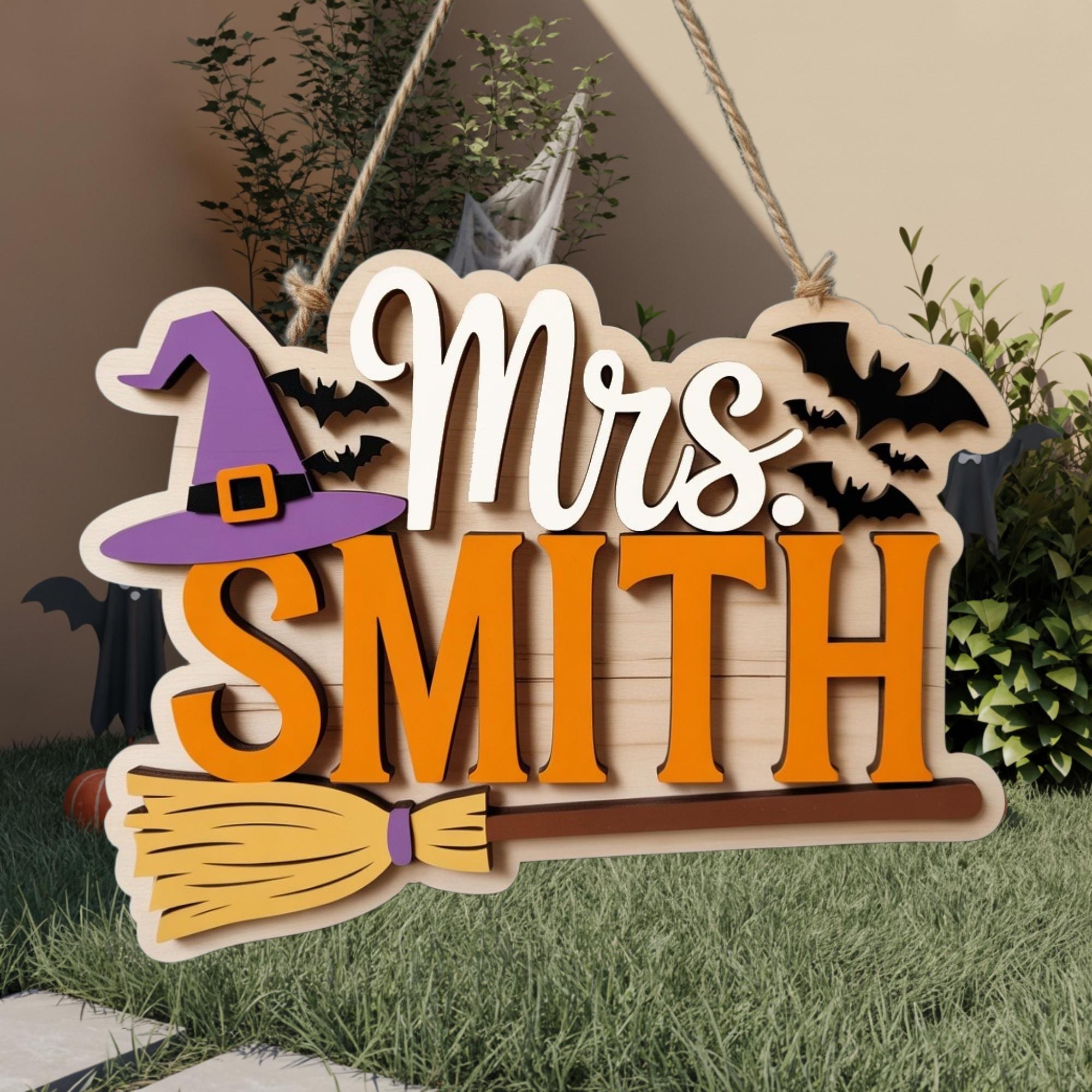 Personalized Halloween Door Sign for Halloween decor