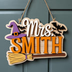 Personalized Halloween Door Sign for spooky season