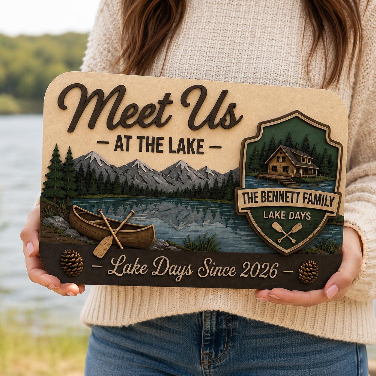Personalized Lake House Sign for lake house decor