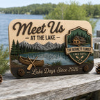 Personalized Lake House Sign detail