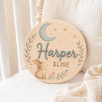 Personalized Bunny Birth Announcement for newborn photos
