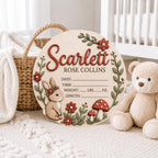 Personalized Bunny Birth Stats Sign for newborn photos