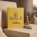Personalized Floral Bear Baby Photo Album - Embroidered Memory Book