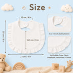 Personalized Birthday Ruffle Bib - Embroidered Baby Girl Keepsake