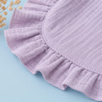 Personalized Birthday Ruffle Bib - Embroidered Baby Girl Keepsake