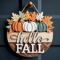 Hello Fall Pumpkin Door Hanger