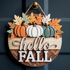 Hello Fall Pumpkin Door Hanger