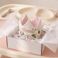 Personalized Strawberry Birthday Crown - Embroidered Baby Party Hat