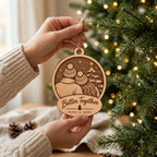 Personalized Better Together Christmas Ornament - Custom Couple Name Layered Wood