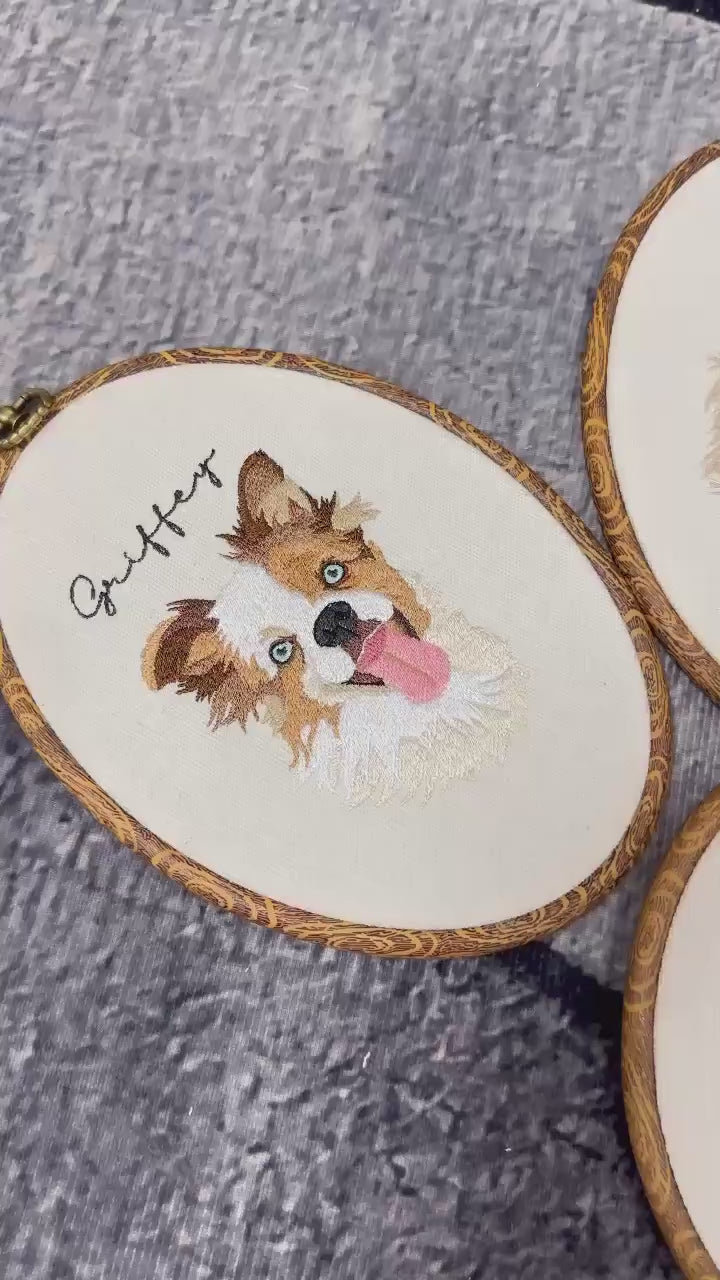 Personalized Baby Name Embroidery Hoop - Teddy Bear Decor