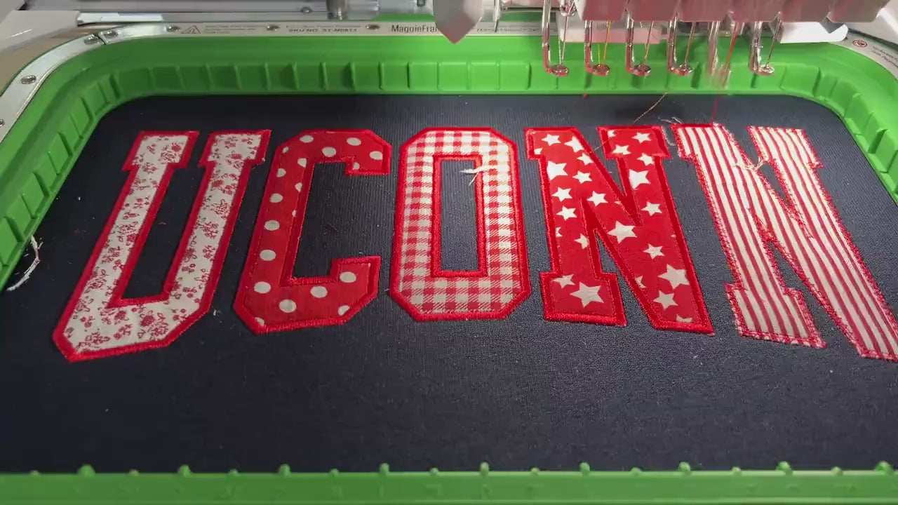 Custom Word Applique Sweatshirt - Varsity Campus Style