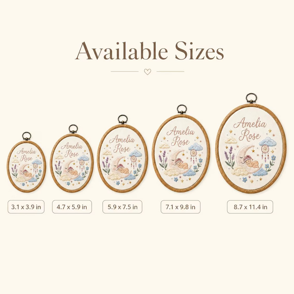 Personalized Wildflower Embroidery Hoop, Custom Baby Name Nursery Decor, Floral Birth Announcement Sign, Baby Shower Gift